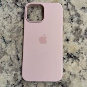iPhone 13 Pro Max Pink Apple Silicone Case with MagSafe